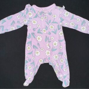 Floral Baby Footie